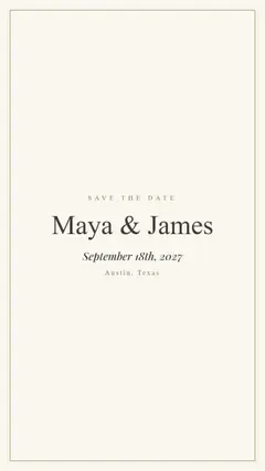 Typographic end-card of a save-the-date film